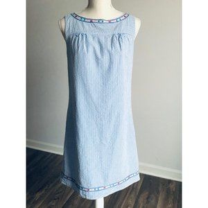 Vineyard Vines embroidered seersucker dress